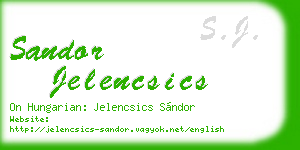 sandor jelencsics business card